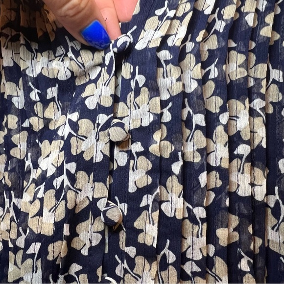 #99 MSK NAVY & CREAM FLORAL DRESS SIZE 14 - Picture 4 of 8